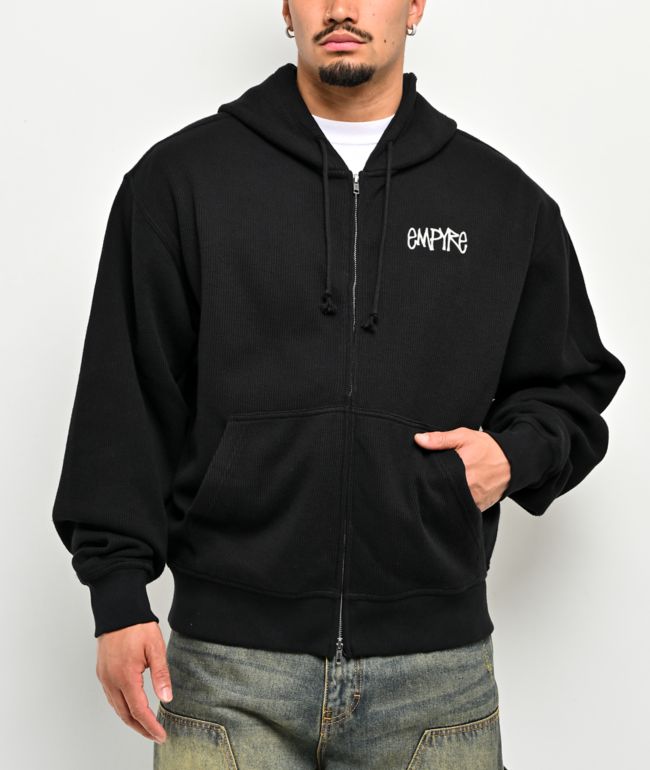 Empyre Shin Splints Black Ribbed Zip Hoodie - Empyre