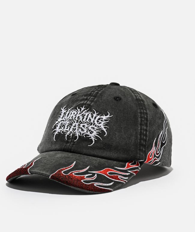 Lurking Class By Sketchy Tank To Hell Black Wash Strapback Hat - Lurking Class by Sketchy Tank