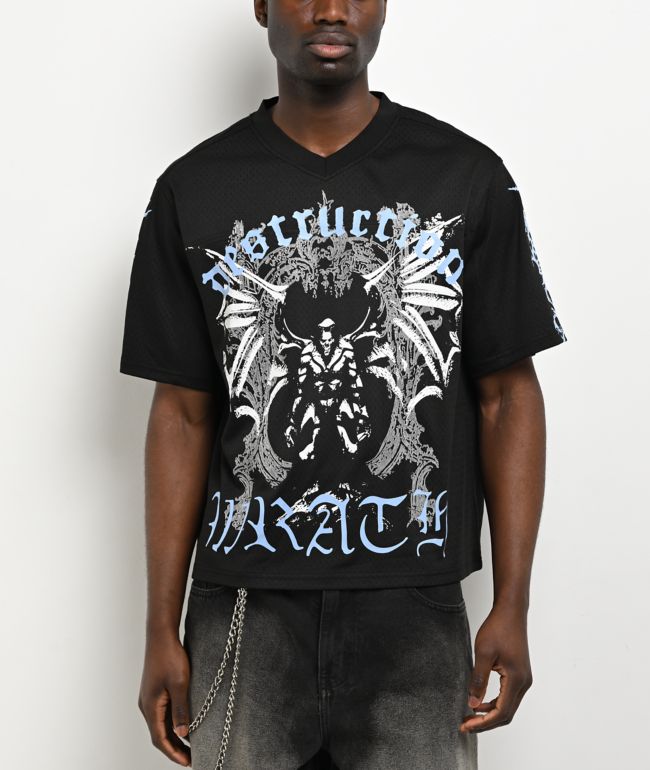Vitriol Shadow Crawl Black Crop Football Jersey - Vitriol