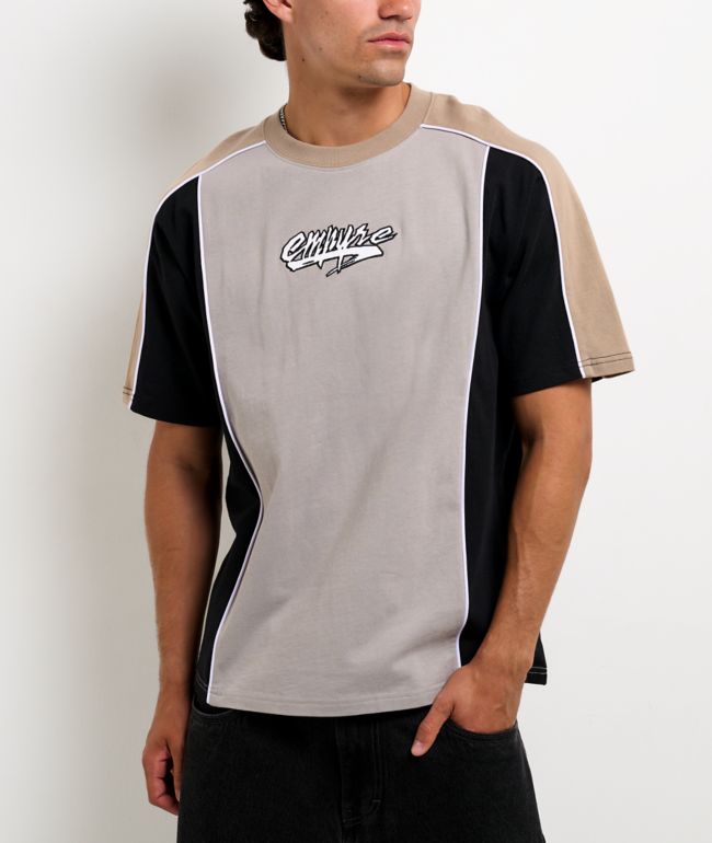 Empyre Beach Break Blocked Beige Boxy T-Shirt - Empyre