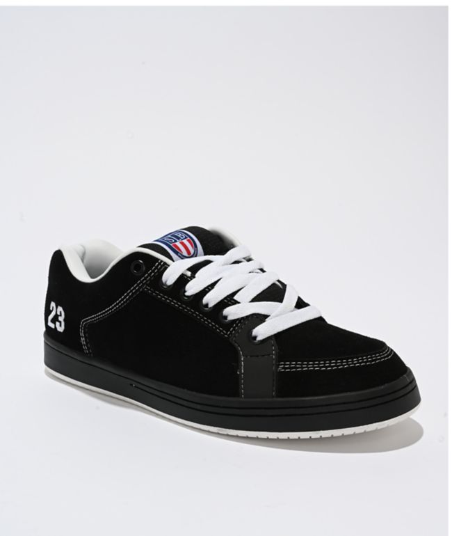 etnies Sal 23 Black & White Skate Shoes - etnies