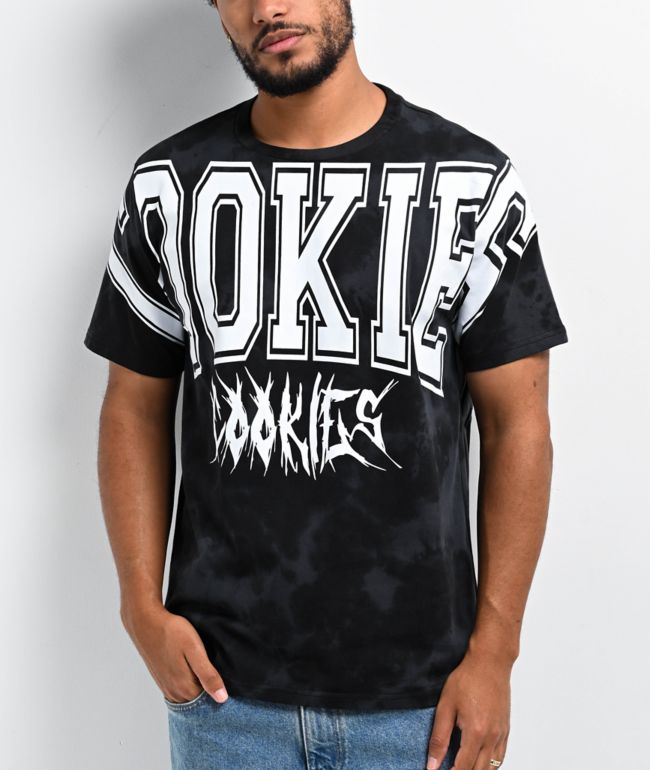 Cookies World Tour Black Enzyme Wash T-Shirt - Cookies Clothing