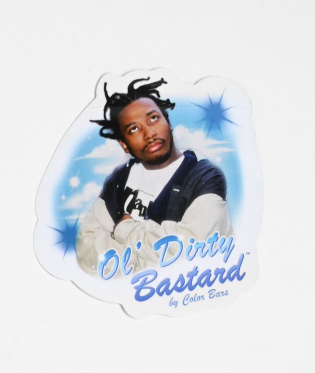 Color Bars x Ol' Dirty Bastard White Sticker - Color Bars