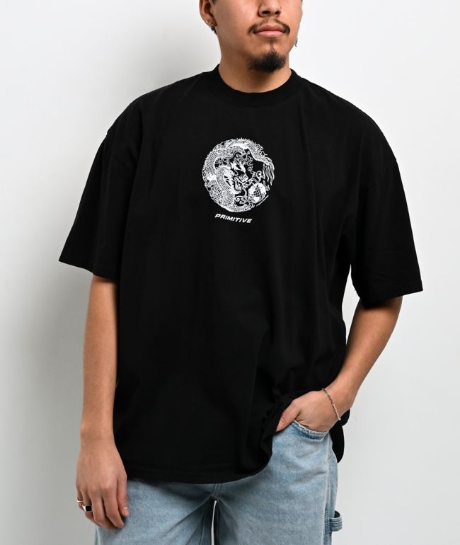 Primitive Drago Black Heavyweight Boxy T-Shirt - Primitive