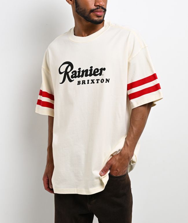 Brixton x Rainier 1878 Beige Oversized T-Shirt - Brixton