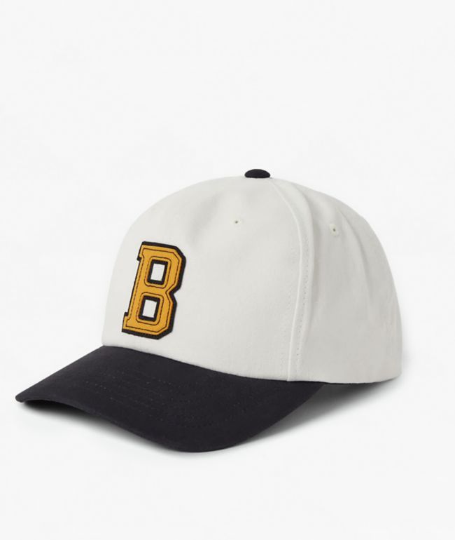 Brixton Big B Off White & Black Strapback Hat - Brixton