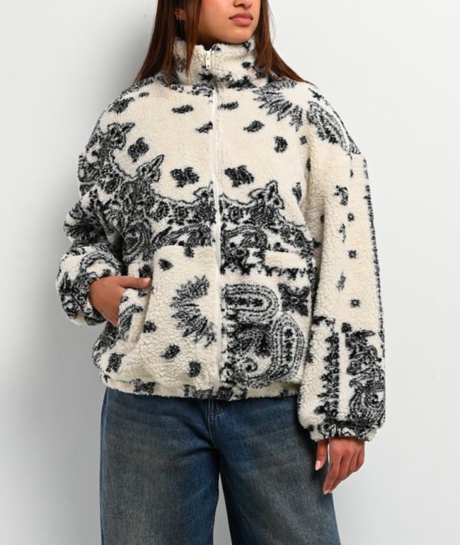 Pretty Garbage Chris White Sherpa Zip Jacket - Pretty Garbage