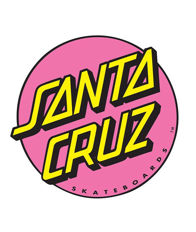 Santa Cruz Dot Clear Pink Sticker - Santa Cruz Skate