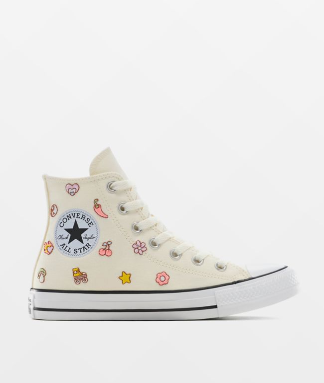 Converse Chuck Taylor All Star Peace & Love Egret High Top Shoes - Converse