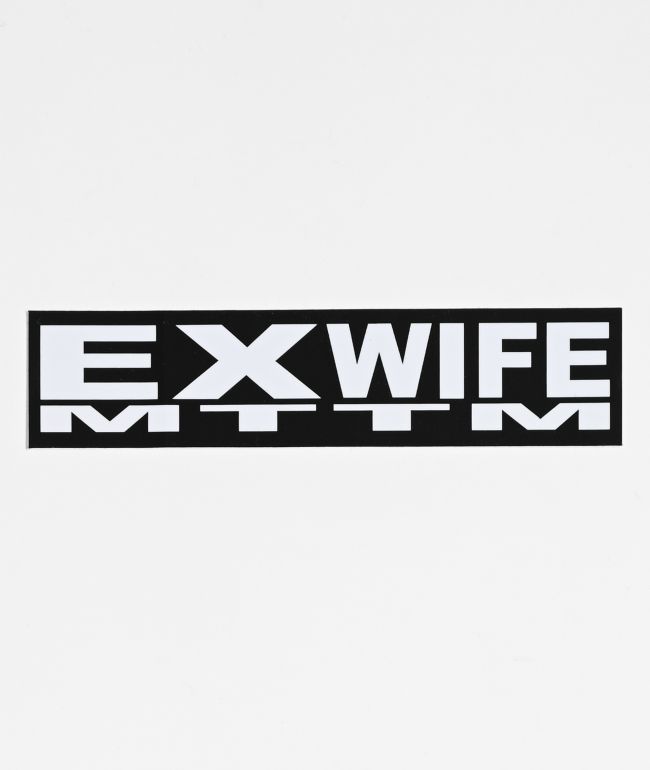 Married To The Mob Ex Wife Black Sticker - Married To The Mob