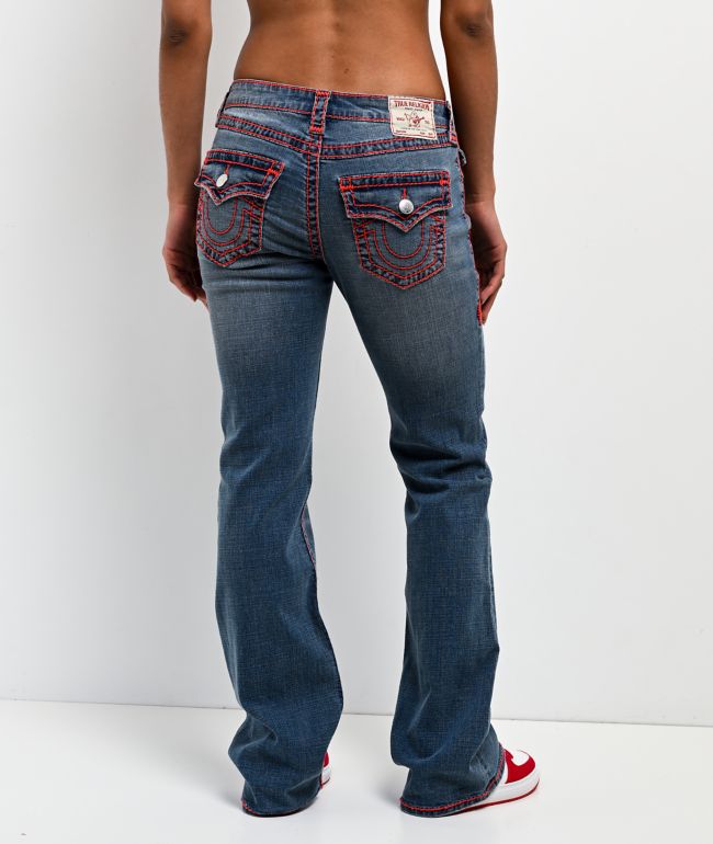 True Religion Becca Super T Laguna Tide Mid Rise Bootcut Jeans - True Religion