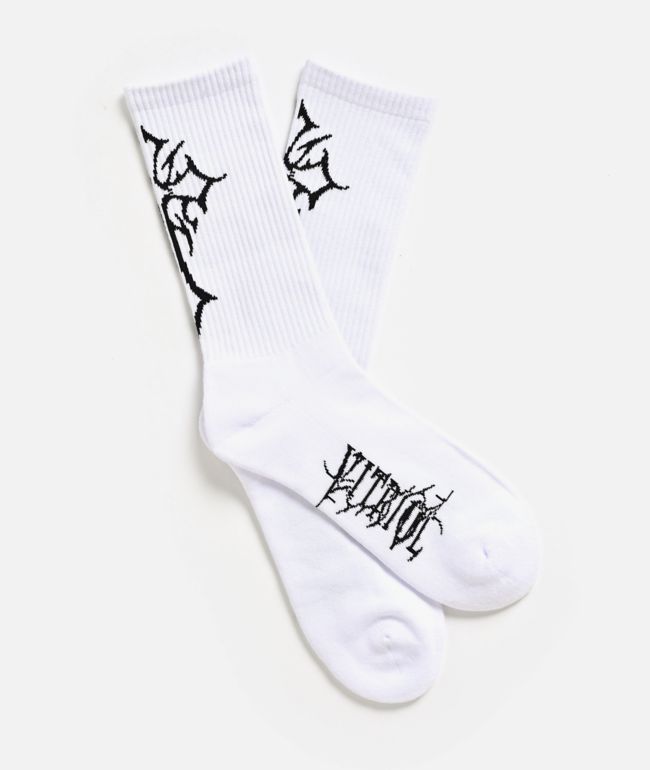 Vitriol Rectify White Crew Socks - Vitriol