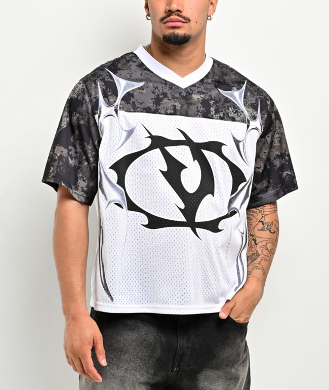 Vitriol Reptile White Crop Football Jersey - Vitriol