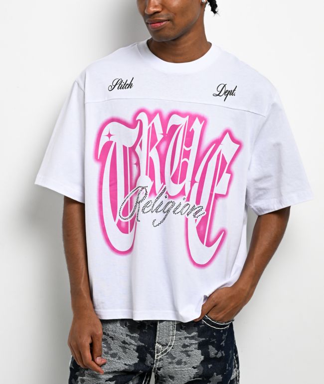 True Religion Crystal Logo White T-Shirt - True Religion