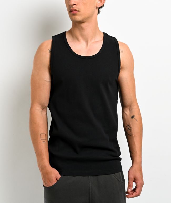 Ninth Hall Fundamentals Ribbed Black Tank Top - Ninth Hall Fundamentals