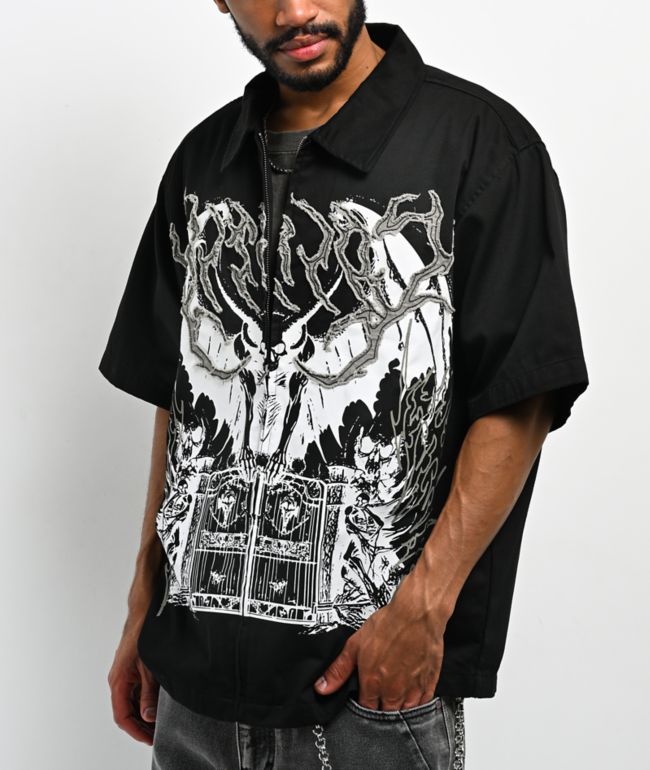 Vitriol Channel Black Zip Work Shirt - Vitriol