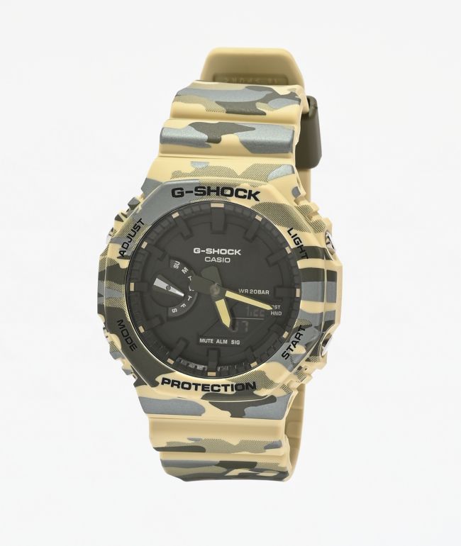 G-Shock GA2100CM-5A Natural Camo Analog & Digital Watch - G-Shock