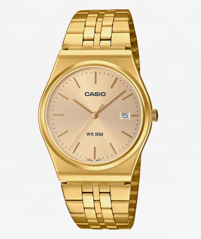 Casio AQ240E-9ACF Gold Analog Watch | Zumiez