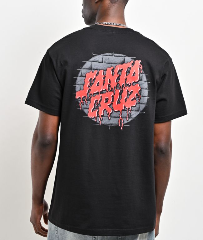 Santa Cruz Spotlight Dot Black T-Shirt - Santa Cruz Skate