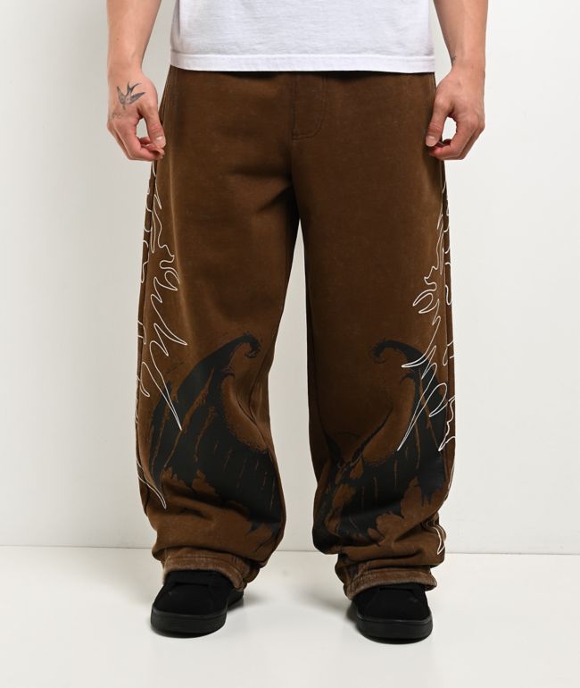 Vitriol Void Thunder Brown Wash Sweatpants - Vitriol