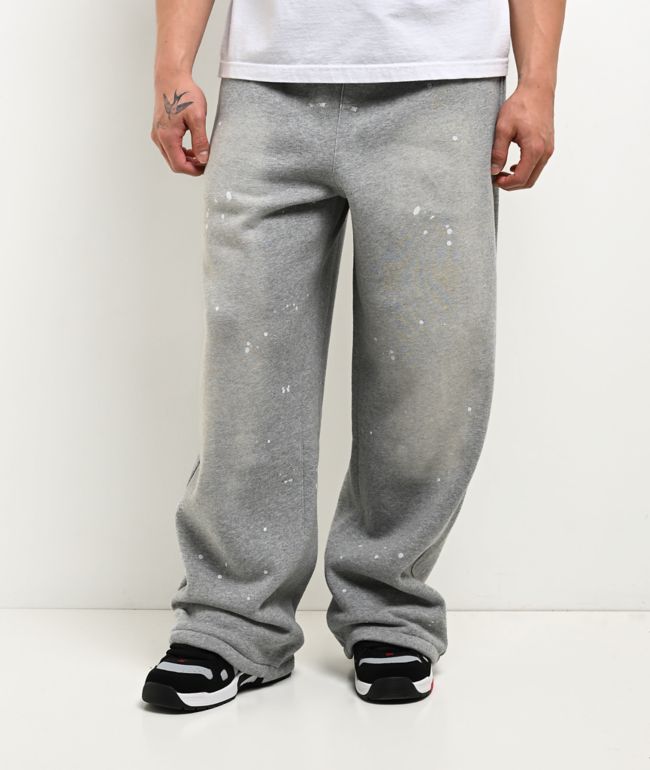 Ninth Hall Fundamentals Paint Wash Heather Grey Sweatpants - Ninth Hall