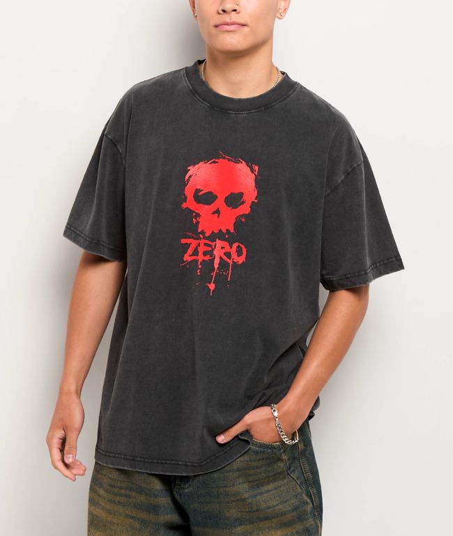 Zero Blood Skull Black T-Shirt - Zero