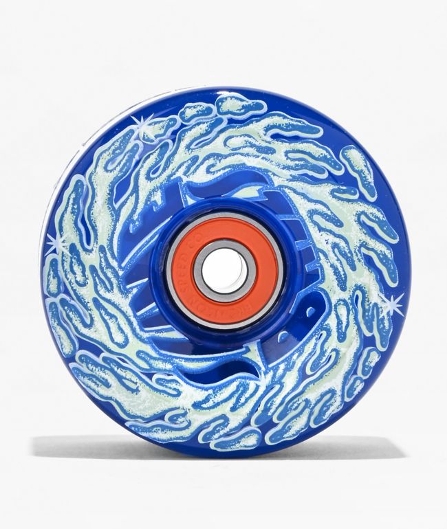 Slime Balls Light Ups LED Cafe 66mm 78a Ice Blue Cruiser Skateboard Wheels - Slime Balls