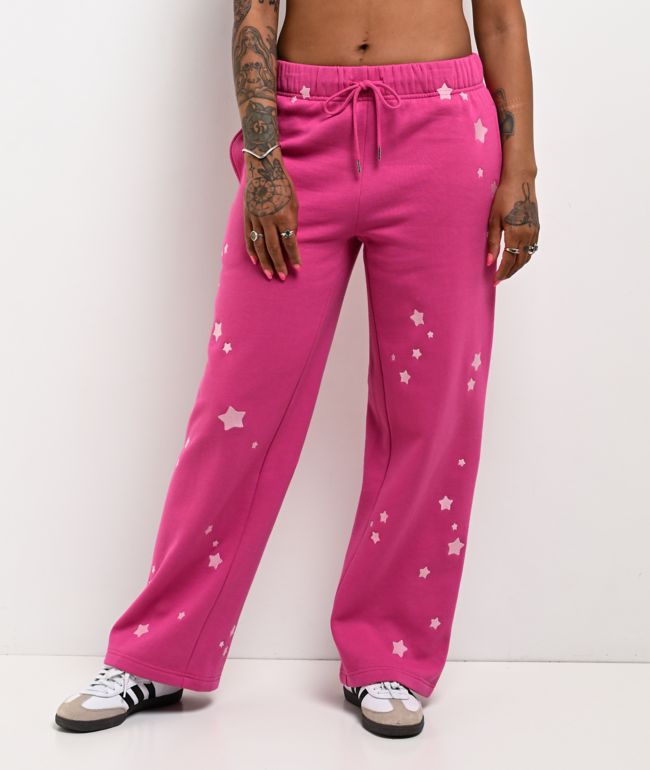 Freeworld Issa Star Pink Relaxed Sweatpants - Freeworld