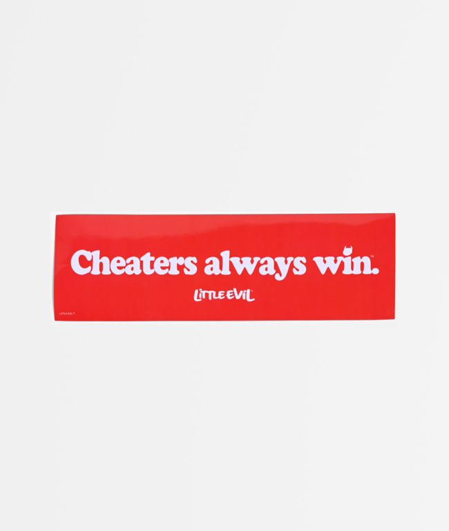 Little Evil Cheaters Win Bumper Sticker - Little Evil