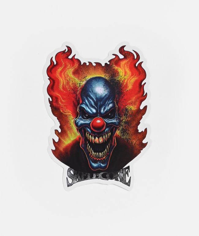 Skelecore Clown Fire Sticker - Skelecore