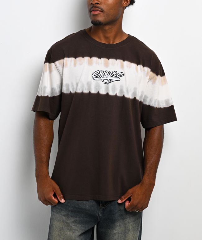 Empyre Fingers Crossed Tie Dye Brown T-Shirt - Empyre