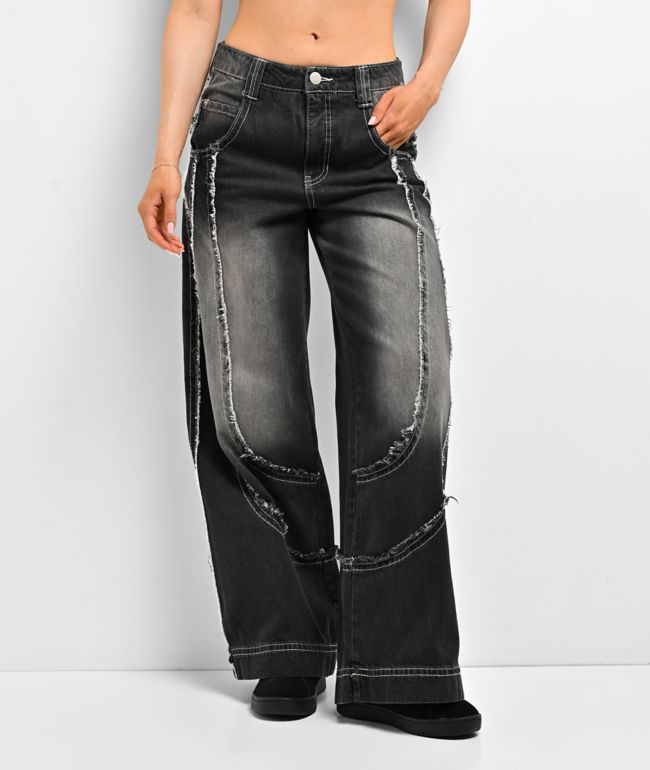 A.LAB Analog Raw Black Wash Jeans - A.LAB