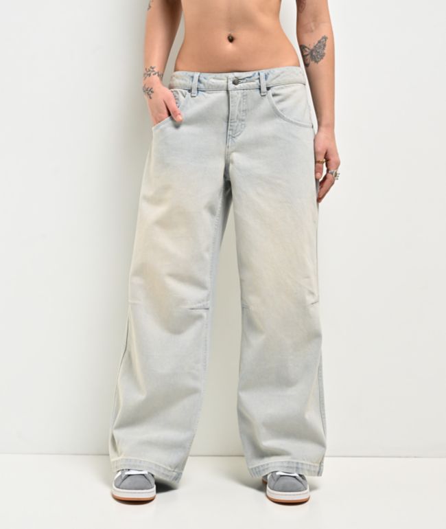 Empyre Extent Light Blue Wash Mid Rise Wide Leg Jeans - A.LAB