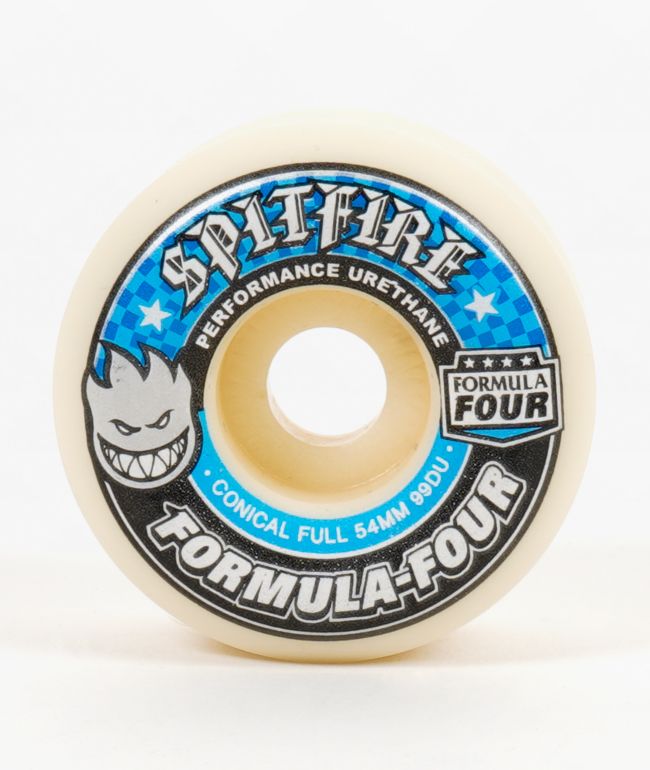 Spitfire Formula Four Conical Full 54mm 101a White Skateboard