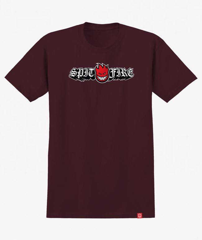 Spitfire Old English Bighead Drop Red T-Shirt - Spitfire