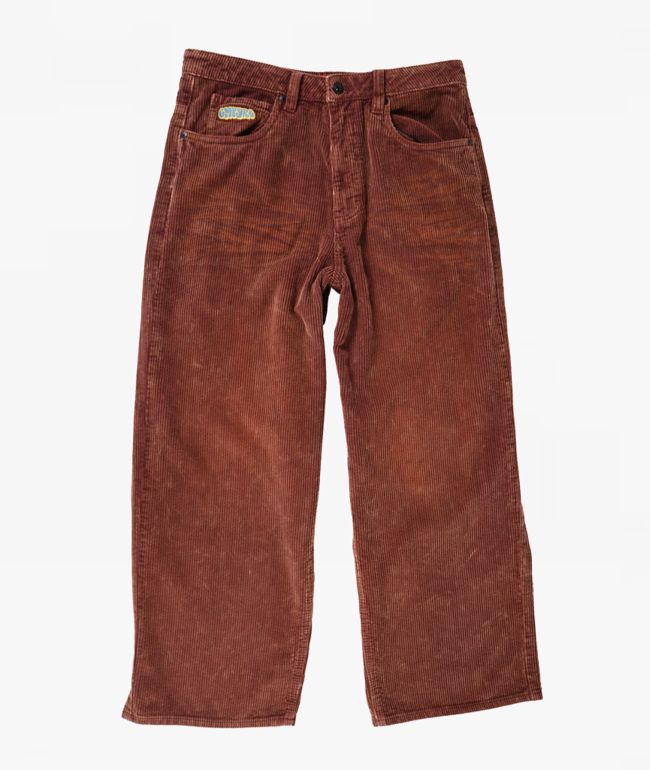 Empyre Corduroy Distressed Oxblood Red Skate Pants - Empyre