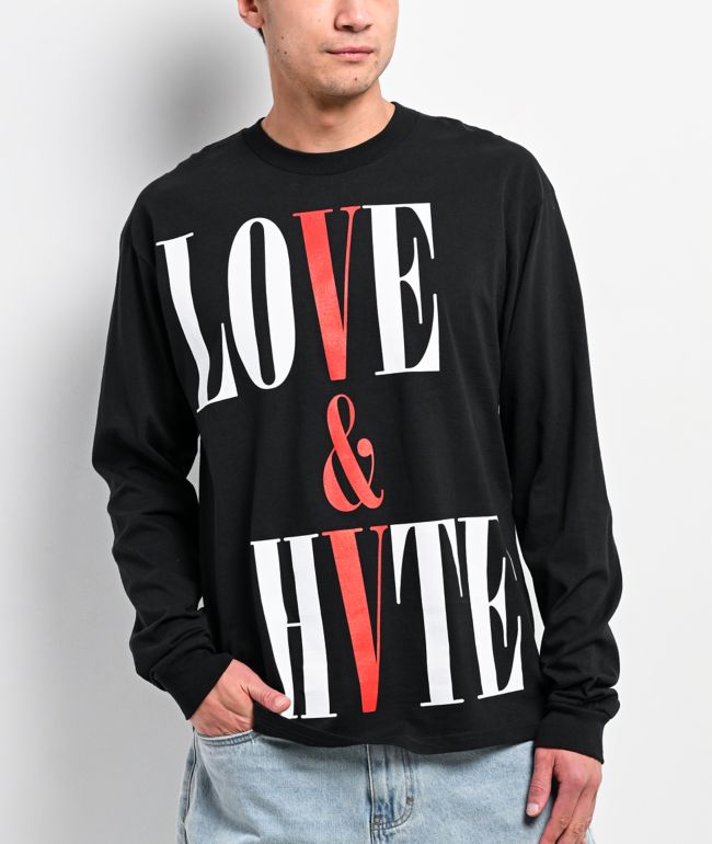 VLONE Love & Hvte Black Long Sleeve T-Shirt - VLONE