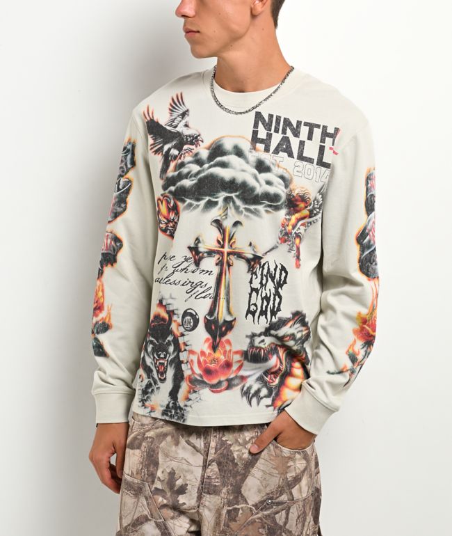 Ninth Hall Everything Is Fine Off White Long Sleeve T-Shirt - Ninth Hall