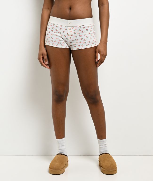 Hesperus Cherry Red & Cream Boyshort Underwear - Hesperus