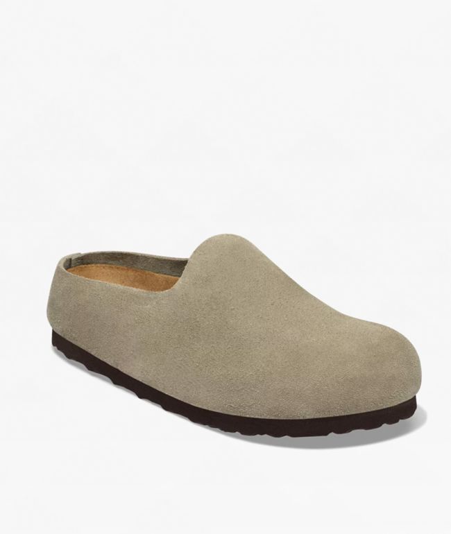 Birkenstock Amsterdam Wrapped Soft Footbed Taupe Clogs - Birkenstock