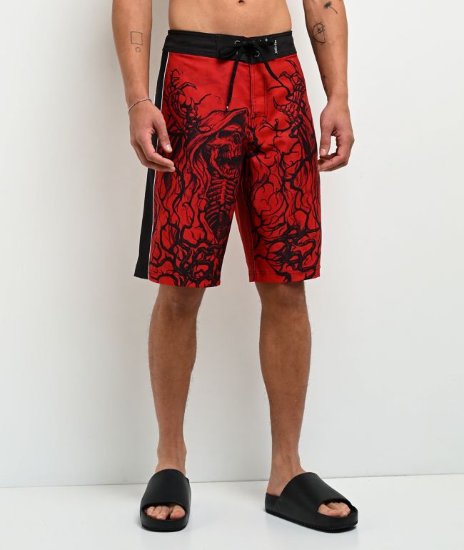 Affliction Sorrow Red Board Shorts - Affliction