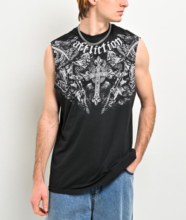 Affliction Mortal Veil Black Tank Top - Affliction