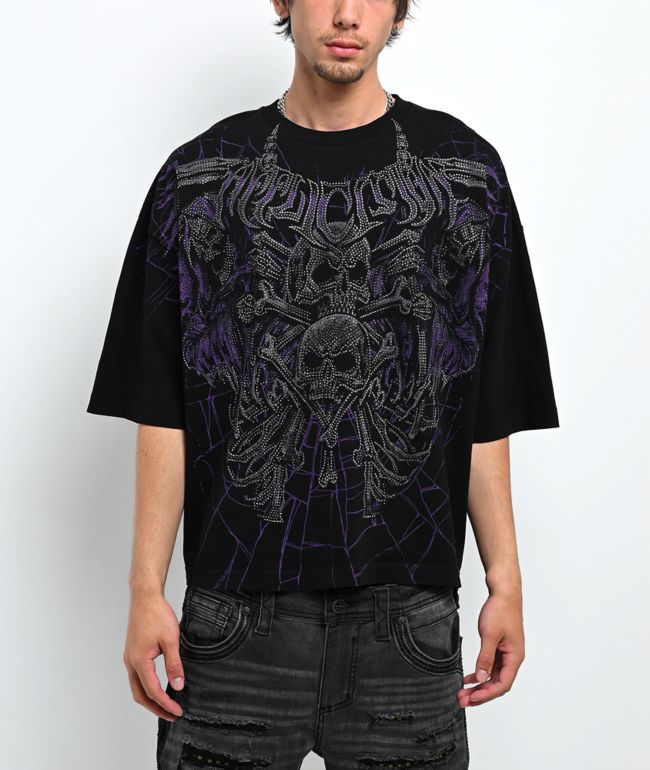 トップス hk23RRR123 INNER CHAMBER TEE / BLACK Ninth Hall Fundamentals Thermal Black Wash Boxy 2Fer Long Sleeve T