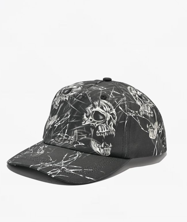 Vitriol Crypto Skull Black Snapback Hat - Vitriol