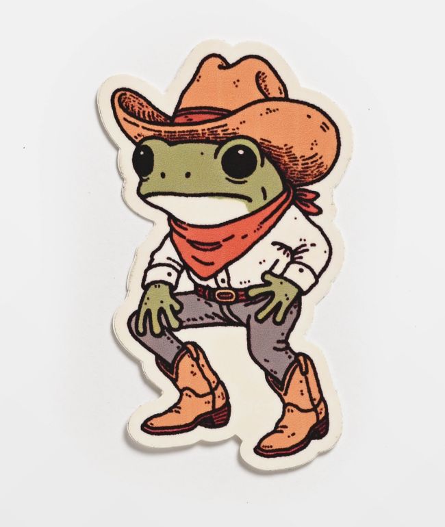 Strike Gently Howdy Frog Sticker - Strike Gently