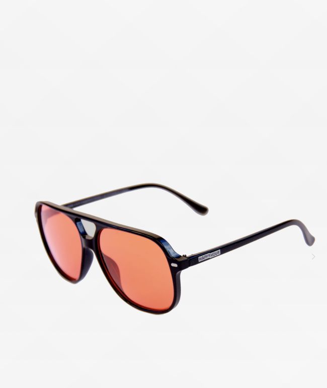 Happy Hour The Dukes HoneyCutts Black & Orange Sunglasses - Happy Hour