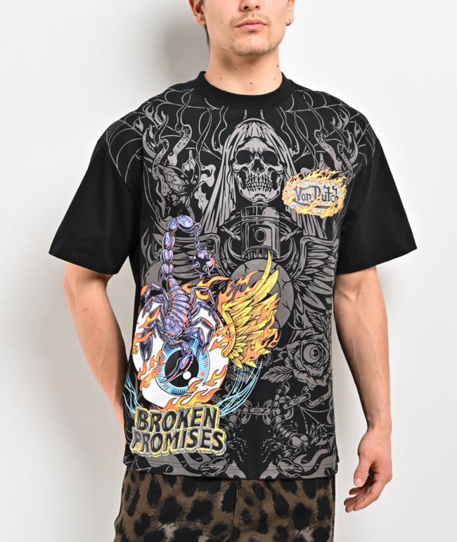 Von Dutch x Broken Promises Fuel For Fire Black T-Shirt - Von Dutch
