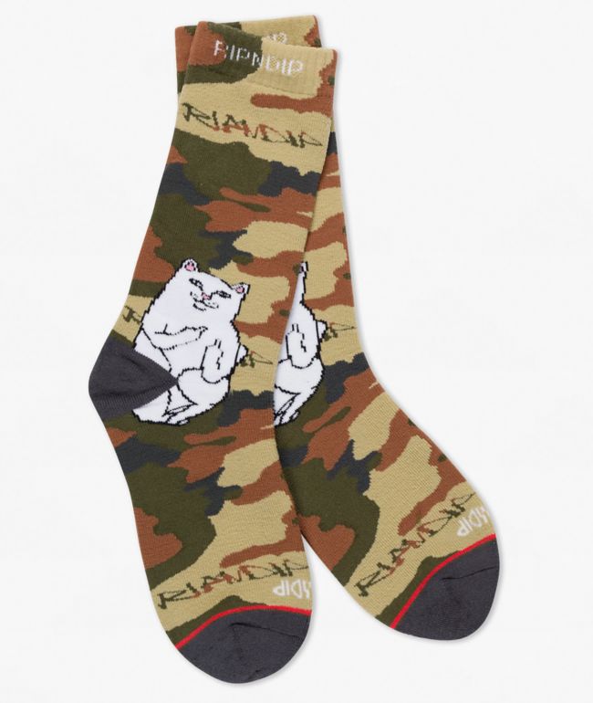 RIPNDIP Lord Nermal Street Camo Crew Socks - RIPNDIP