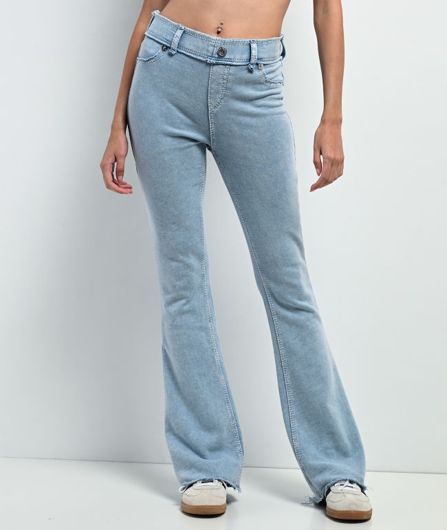 True Religion Raw Edge Big T Pacific Wash Flare Sweatpants - True Religion