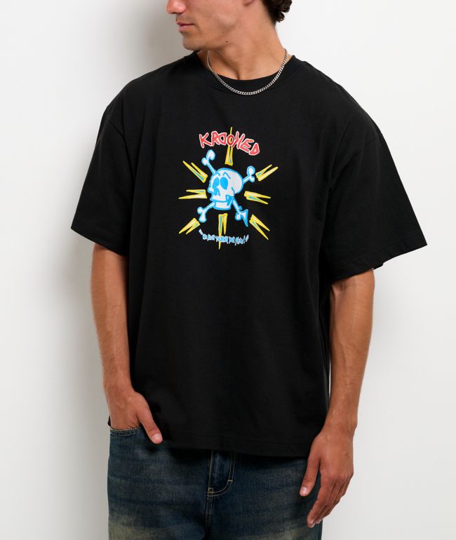 Krooked Style Black T-Shirt - Krooked Skateboards